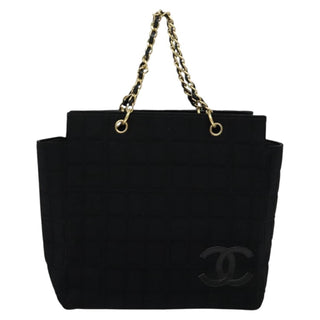 Chanel Chocolate Bar Chain Tote Quilted Jersey