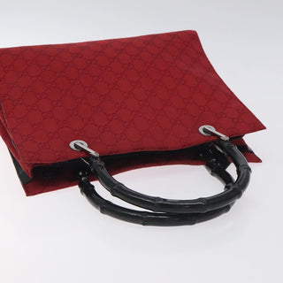 Gucci Vintage Bamboo Handle Tote Canvas