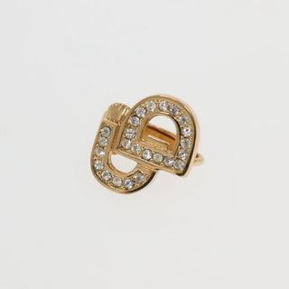 Christian Dior CD Button Clip-On Earrings Metal