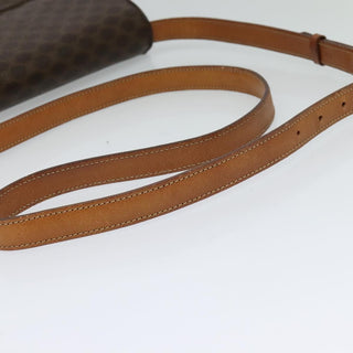 Celine Vintage Macadam Shoulder Bag Canvas and Leather