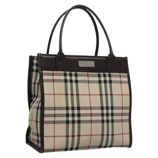 Burberry Nova Check Tote Canvas and Leather