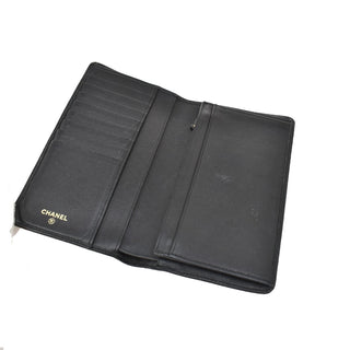 Chanel CC Button Bi-Fold Wallet Leather