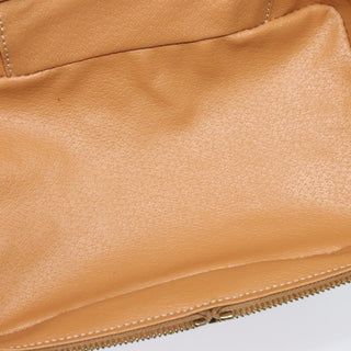 Celine Vintage Double Zip Vanity Case Macadam Coated Canvas