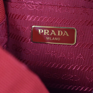 Prada Drawstring Bucket bag Canvas and Wicker