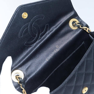 Chanel Envelope Compartment Flap Bag Silk