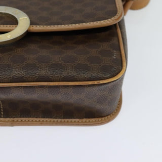 Celine Vintage Macadam Shoulder Bag Canvas and Leather