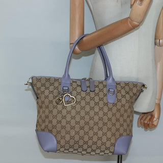 Gucci Convertible Belted Tote GG Canvas with Leather