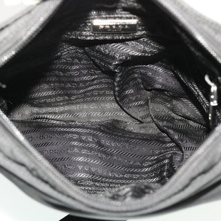 Prada Zip Messenger Bag Horizontal Quilt Tessuto