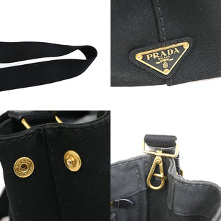 Prada Canapa Convertible Tote Canvas