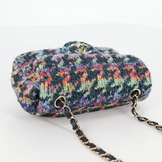 Chanel Classic Single Flap Bag Quilted Tweed