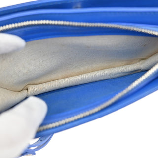 Balenciaga Navy Pochette Canvas and Leather