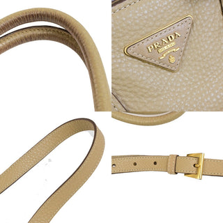 Prada Front Pocket Wing Convertible Tote Vitello Daino
