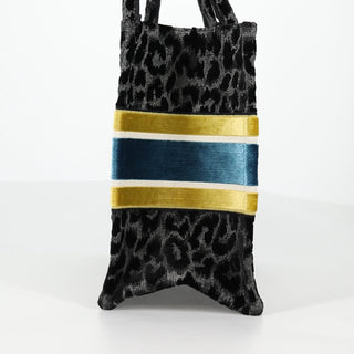 Christian Dior Book Tote Mizza Embroidered Canvas and Velvet