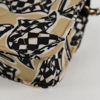 Chanel Flap Card Holder on Chain Quilted Printed Canvas