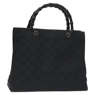 Gucci Vintage Bamboo Handle Tote GG Nylon