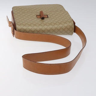 Celine Vintage Convertible Macadam Turnlock Shoulder Bag Canvas and Leather