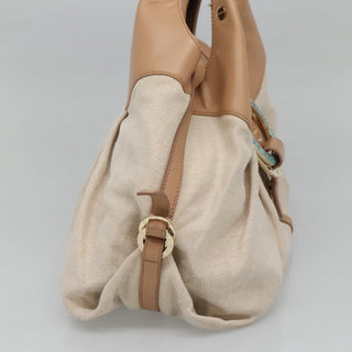 Bvlgari Chandra Hobo Canvas and Leather