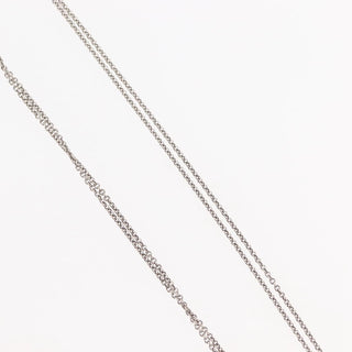 Tiffany & Co. Infinity Double Chain Pendant Necklace Silver
