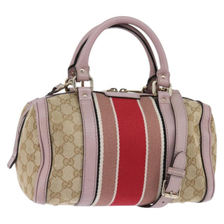 Gucci Vintage Web Boston Bag GG Canvas