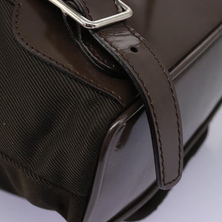 Gucci Vintage Bamboo Backpack Nylon and Patent Leather