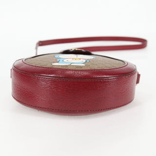Gucci Doraemon Round Shoulder Bag Printed Mini GG Coated Canvas