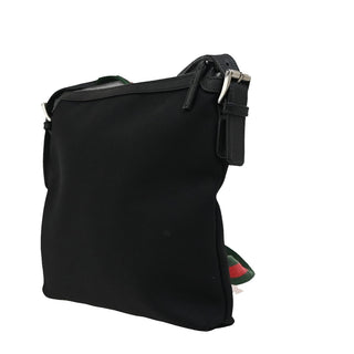 Gucci Web Strap Flat Messenger Bag Techno Canvas