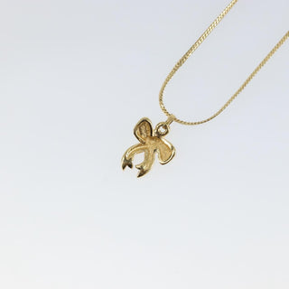 Christian Dior CD Ribbons Pendant Necklace Metal