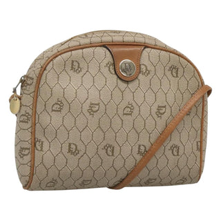 Christian Dior Vintage Honeycomb Shoulder Bag Canvas