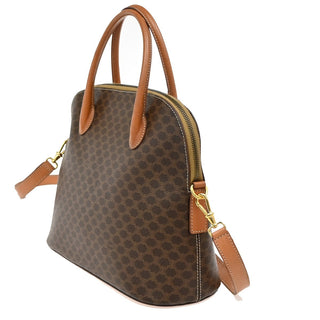 Celine Vintage Macadam Shoulder Bag Canvas