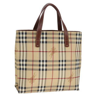 Burberry Top Handle Tote Haymarket Coated Canvas