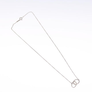 Tiffany & Co. Elsa Peretti Double Loop Pendant Necklace Silver 925