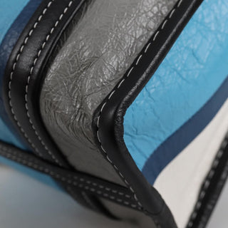 Balenciaga Bazar Convertible Tote Striped Leather