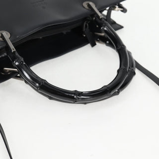 Gucci Bamboo Top Handle Convertible Tote Leather
