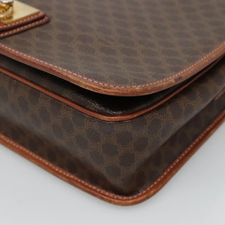 Celine Vintage Macadam Shoulder Bag Canvas and Leather