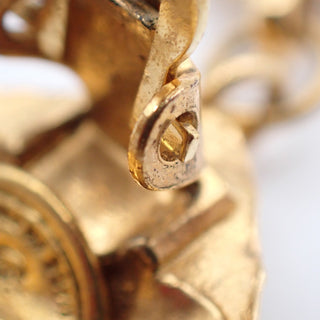 Chanel Vintage Drop Clip On Earrings Crystal with Metal
