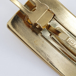 Chanel Barrettes Logo Chanel Plated Gold