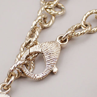 Chanel CC Graduated Long Necklace Metal and Faux Pearls