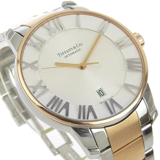 Tiffany & Co. Atlas Dome Automatic Watch Yellow Gold and Stainless Steel
