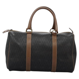 Christian Dior Vintage Honeycomb Handbag Canvas Leather