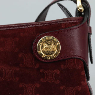 Celine Vintage Macadam Shoulder Bag Suede