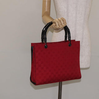Gucci Vintage Bamboo Handle Tote Canvas