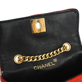 Chanel Vintage Clutch Pleated Leather
