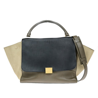 Celine Tricolor Trapeze Bag Leather