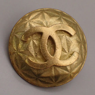 Chanel Vintage CC Round Clip-On Earrings Metal