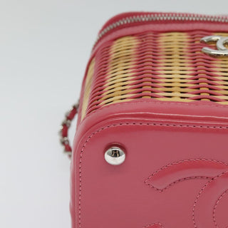 Chanel Take Away Vanity Case Rattan and Calfskin