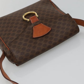 Celine Vintage Macadam Shoulder Bag Canvas and Leather