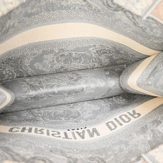 Christian Dior Book Tote Embroidered Canvas