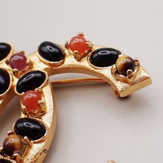 Chanel CC Brooch Gripoix and Metal