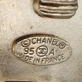 Chanel Vintage Round CC Clip-On Earrings Metal