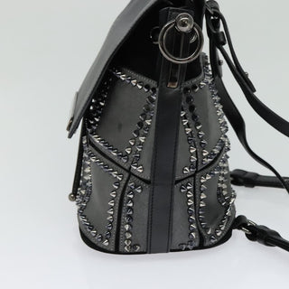 Christian Louboutin Lucky L Convertible Backpack Spiked Leather and Suede